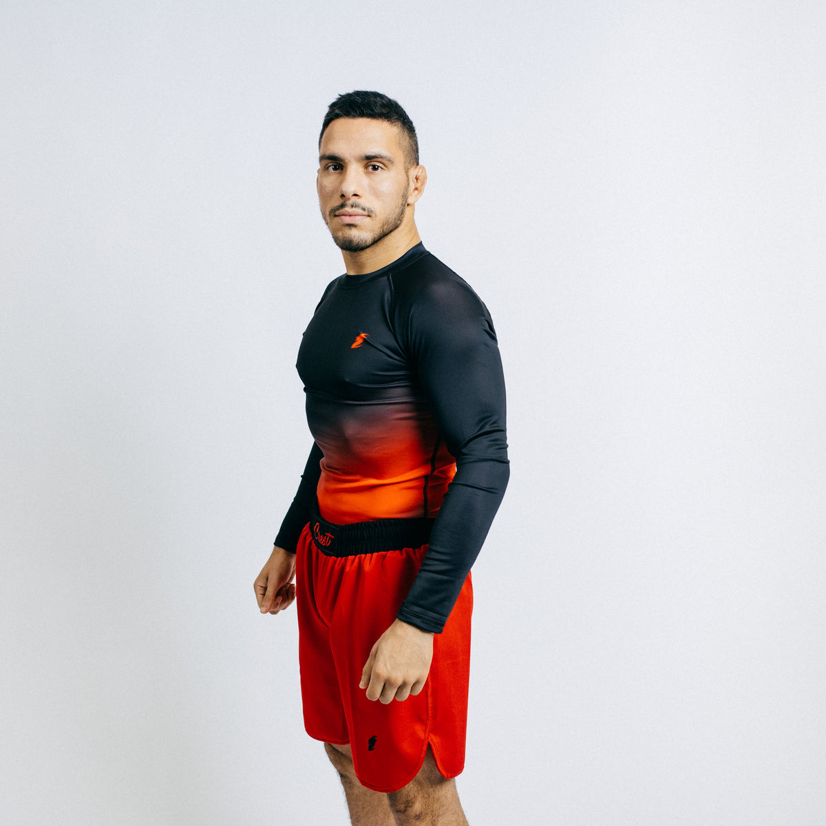 Rash Guard "GOAT" Black / Red (long)