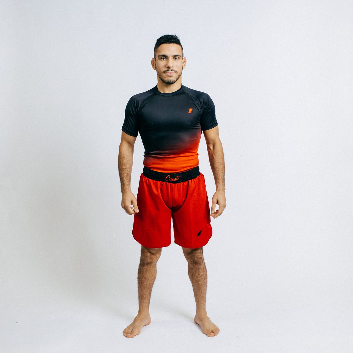 Rash Guard "GOAT" Black / Red (short)