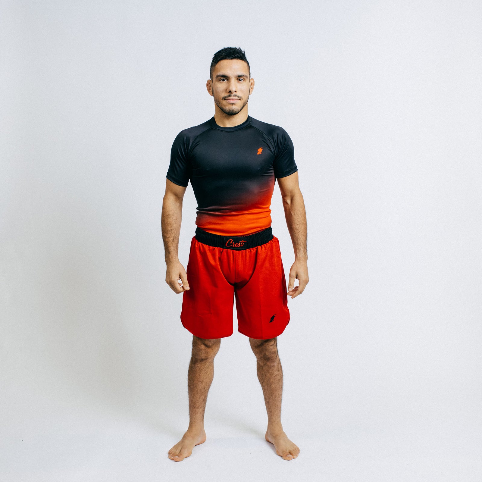 Rash Guard "GOAT" Black / Red (short)