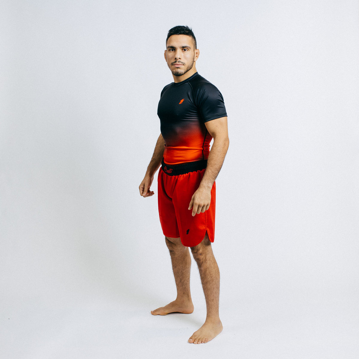 Rash Guard "GOAT" Black / Red (short)