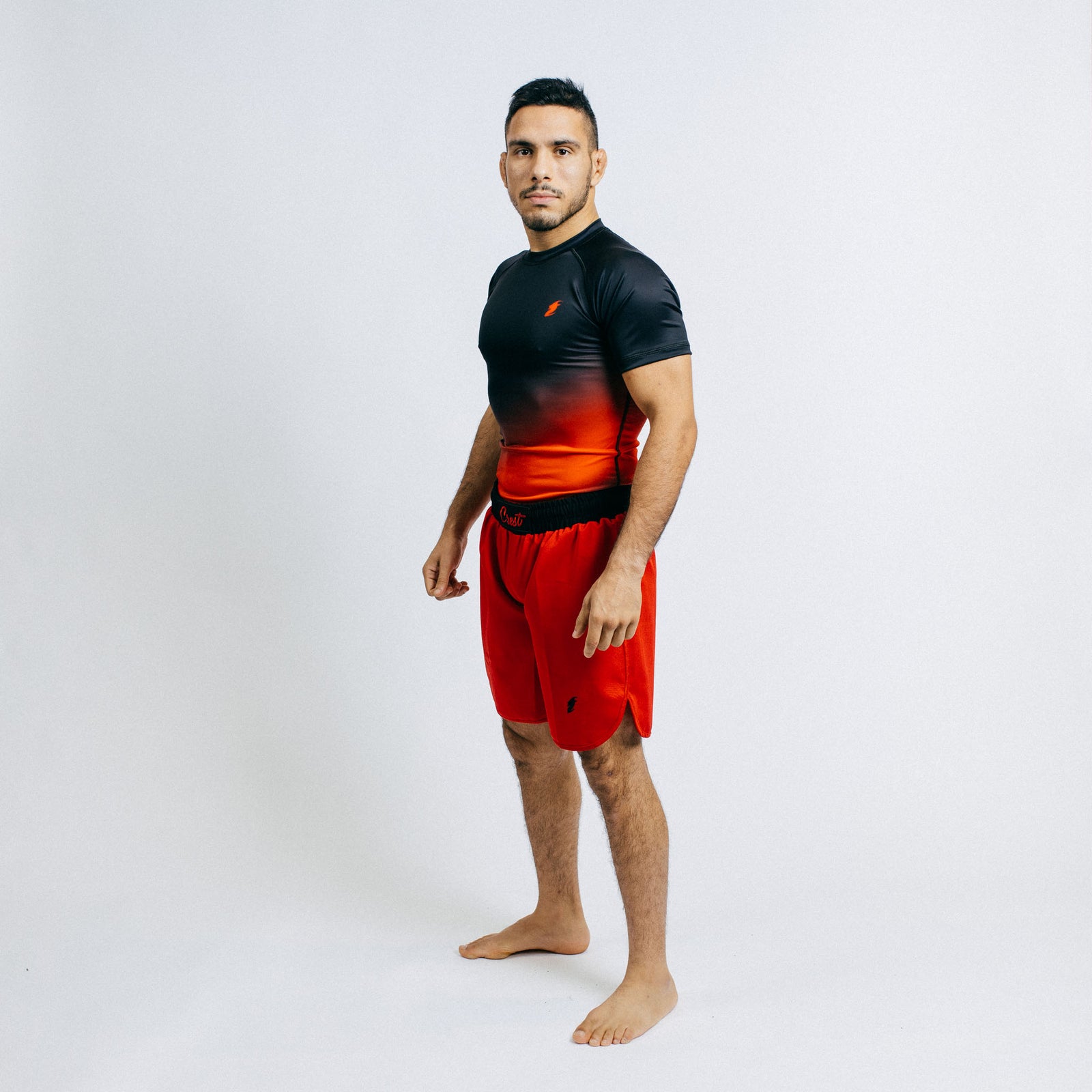 Rash Guard "GOAT" Black / Red (short)