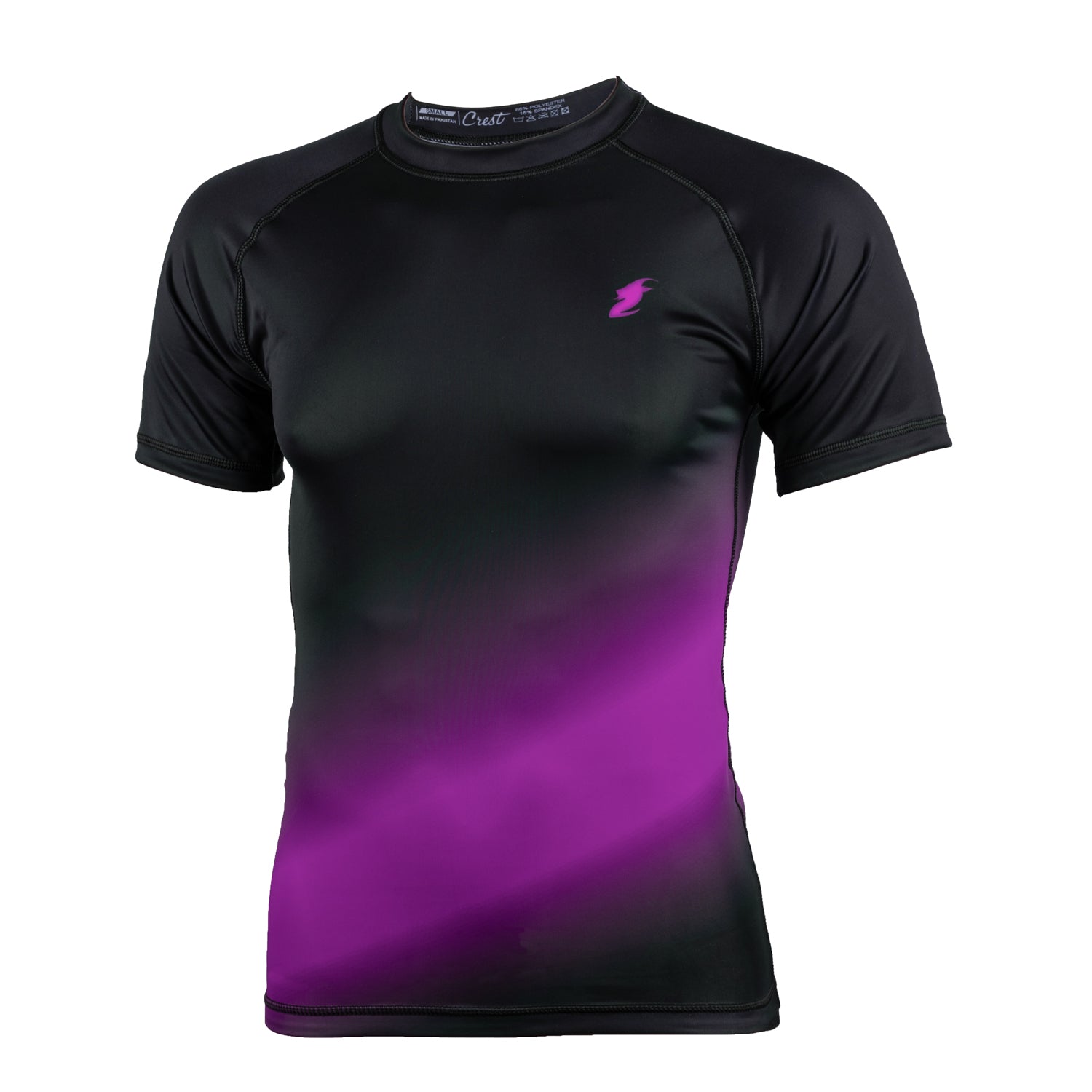 Lyhythihainen Rash Guard "GOAT" Purppura / Musta