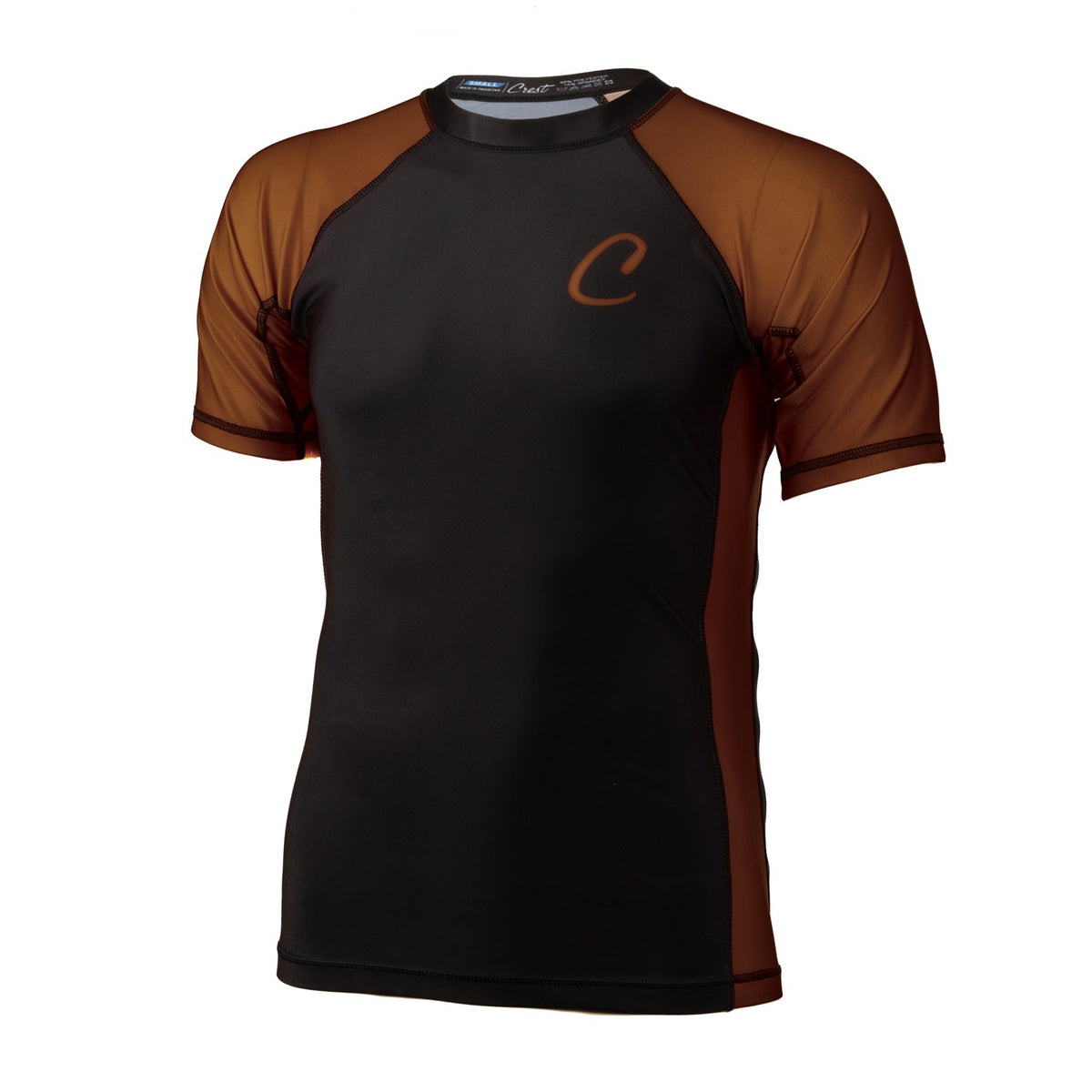 Lyhythihainen rash guard &quot;C&quot; - ruskea