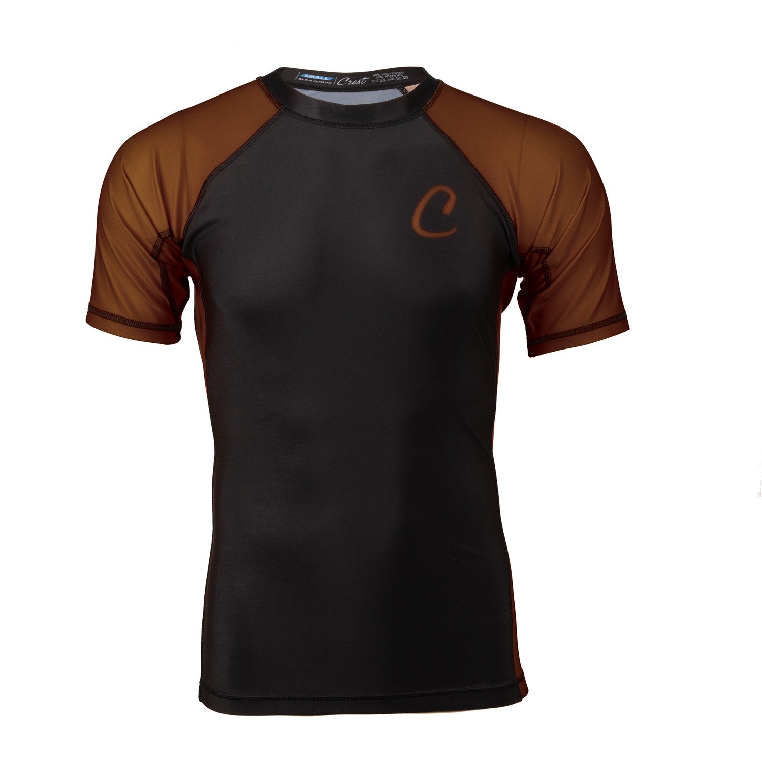 Lyhythihainen rash guard "C" - ruskea