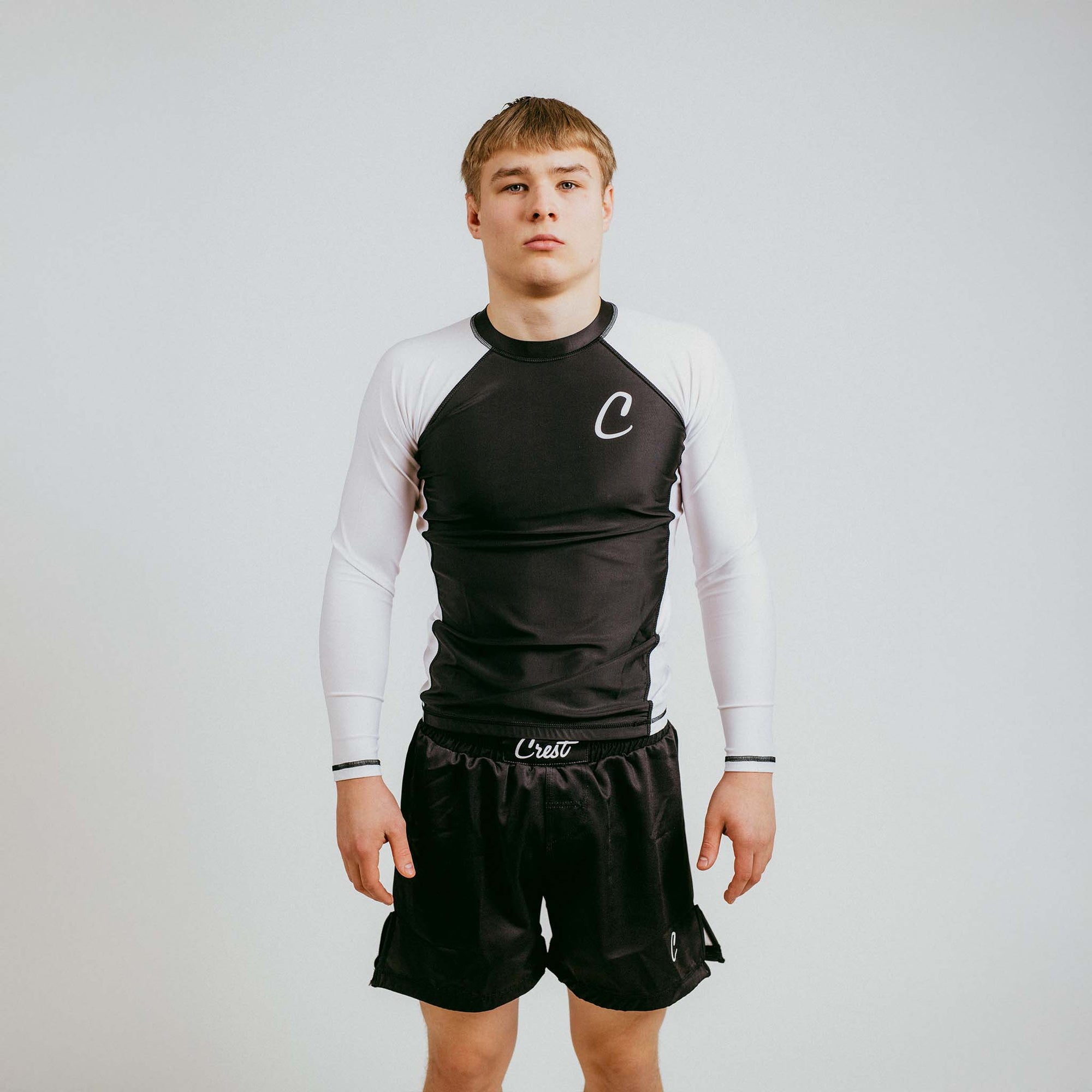 Pitkähihainen rash guard "C" - valkoinen