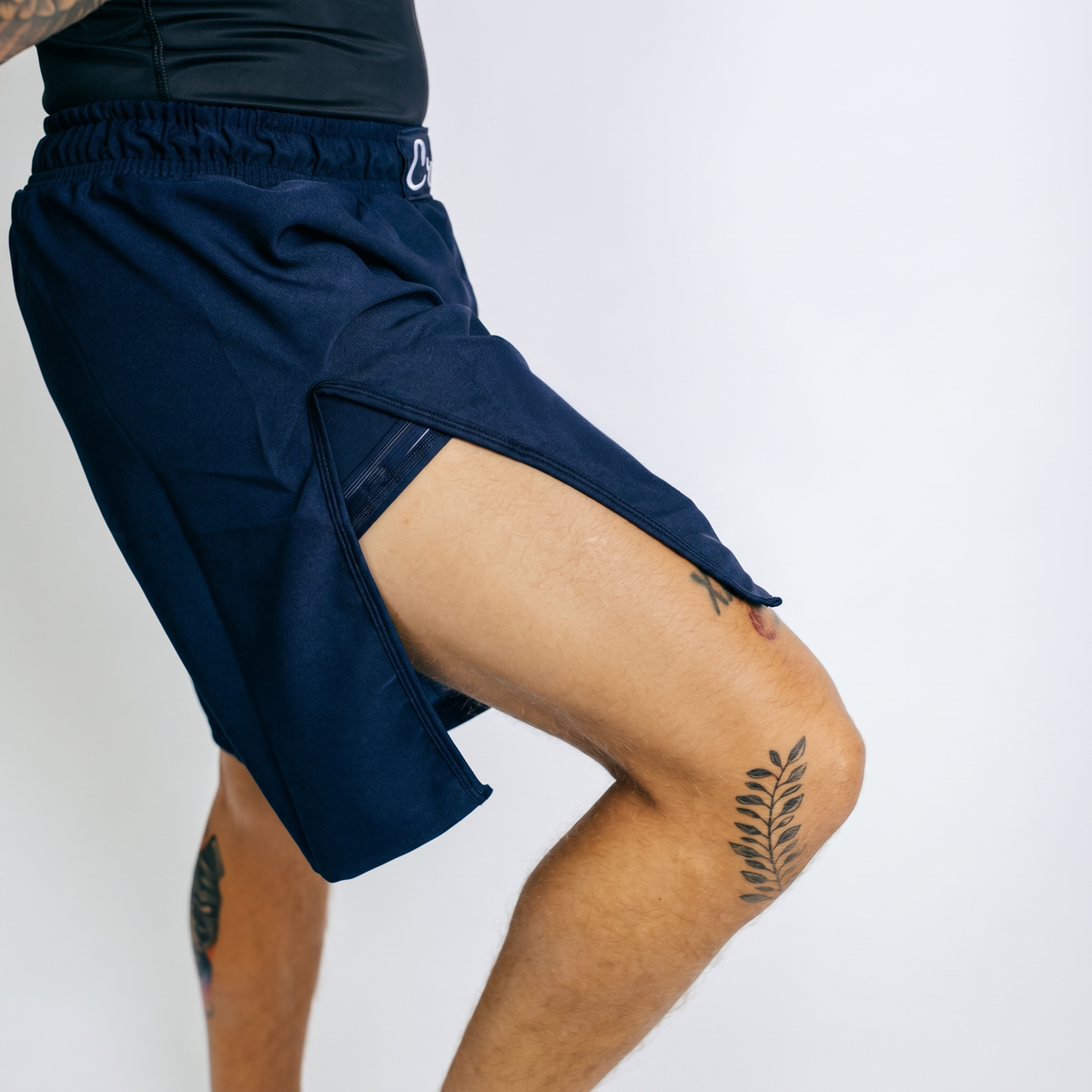 Navy Blue | "GOAT" Hybrid - MMA shorts (long)