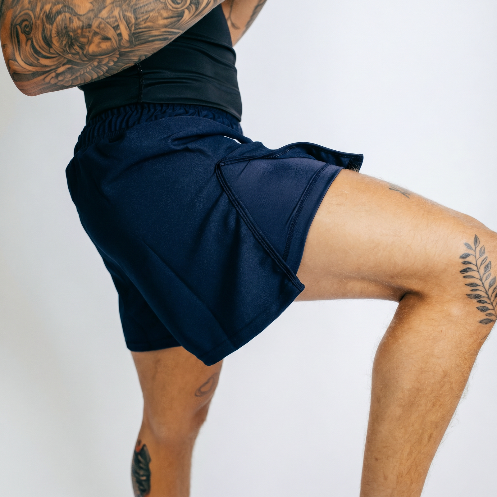 Navy Blue | Crest "Hybrid" - MMA shorts (short)