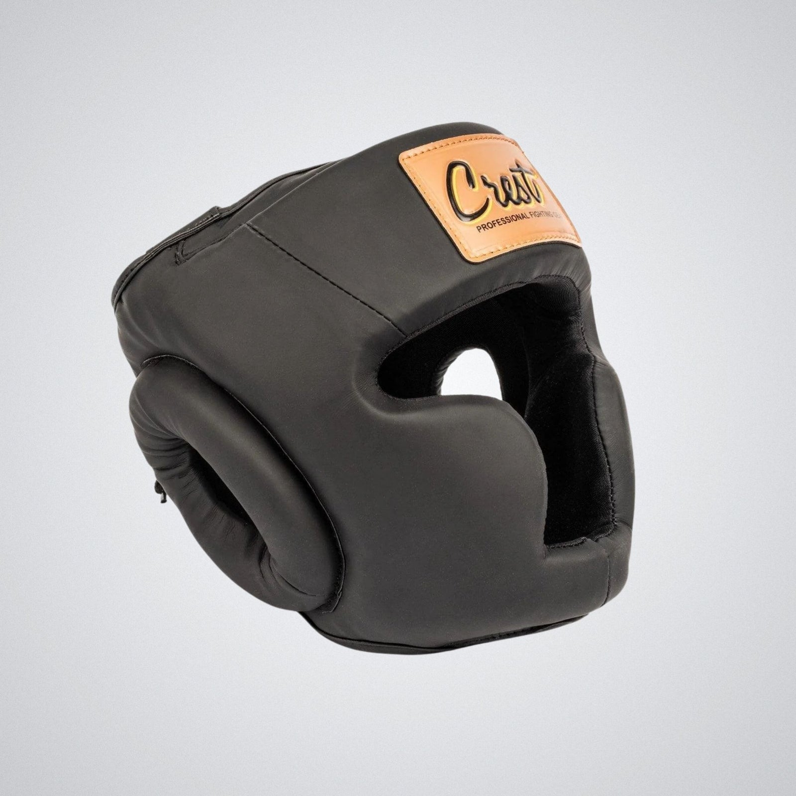 Helmet with jaw and cheek pads - PU leather