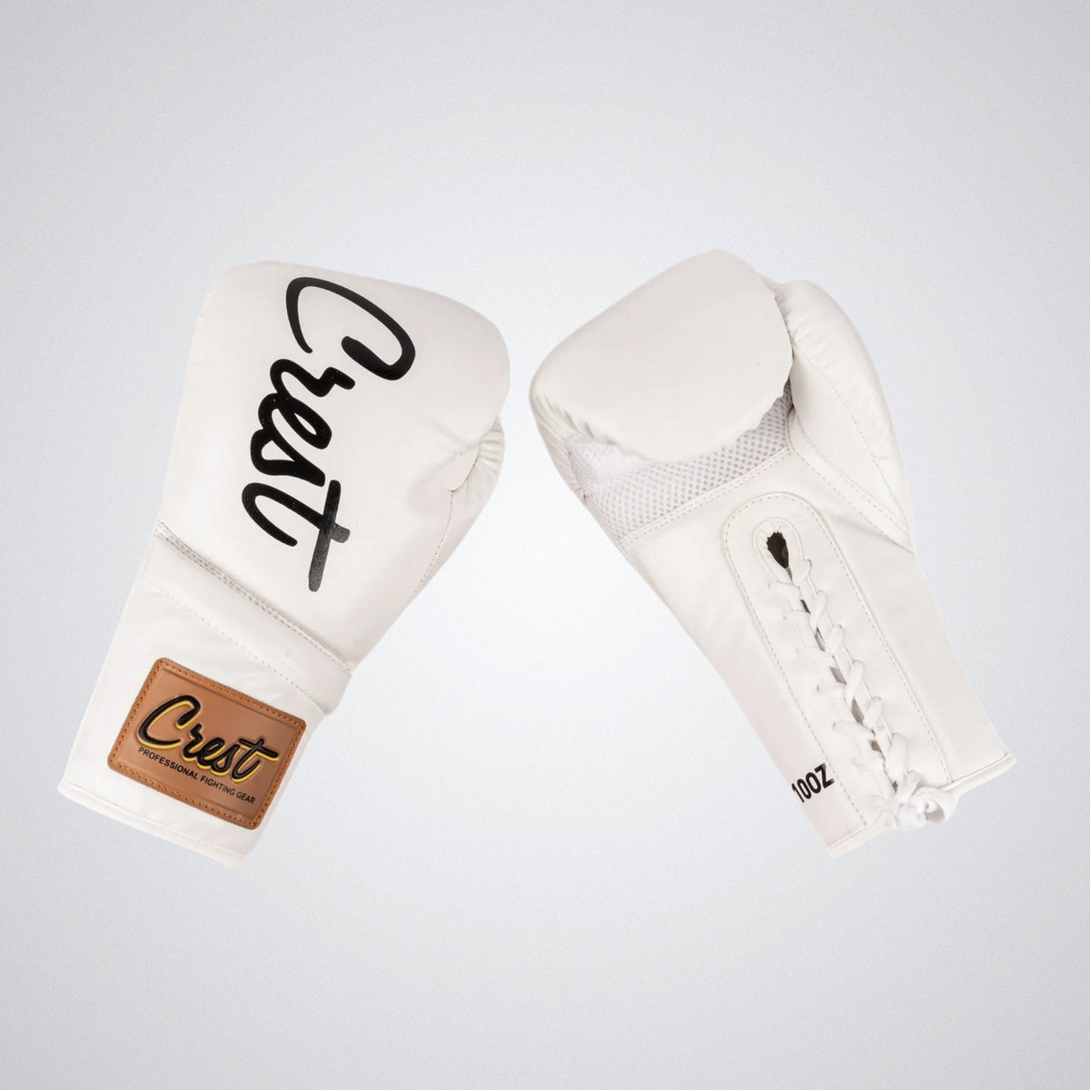 Crest Boxing Gloves "Pico 0.5" - Lace Up | White/Black