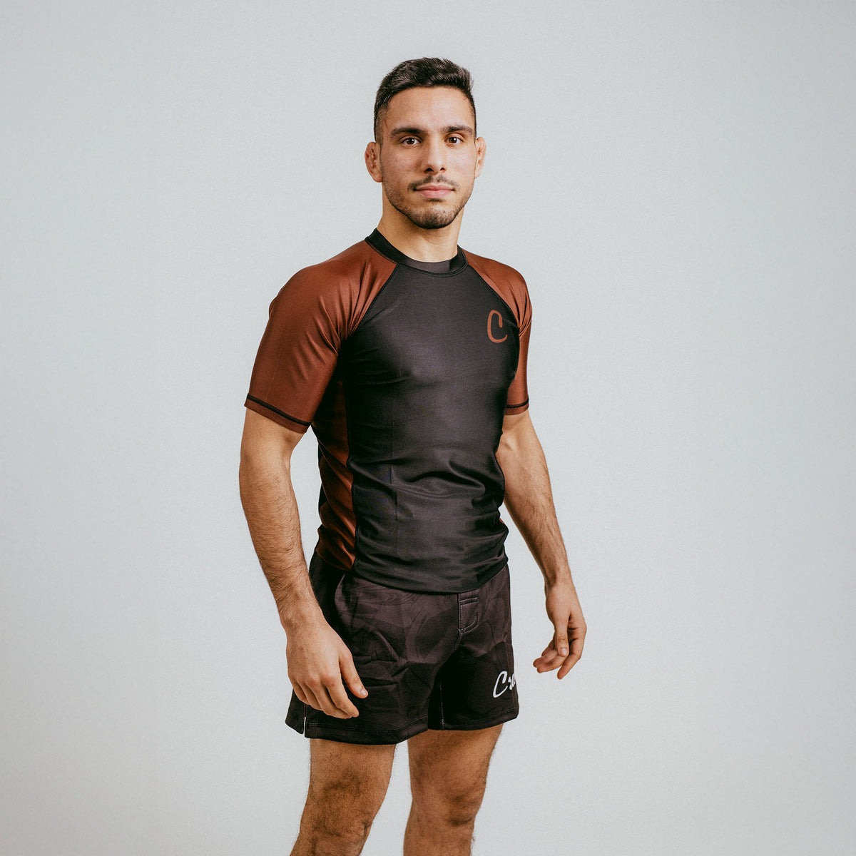 Rash Guard Brown "C" (short)