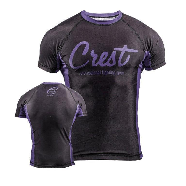 Rash Guard Purple (short) - Crest - PFG