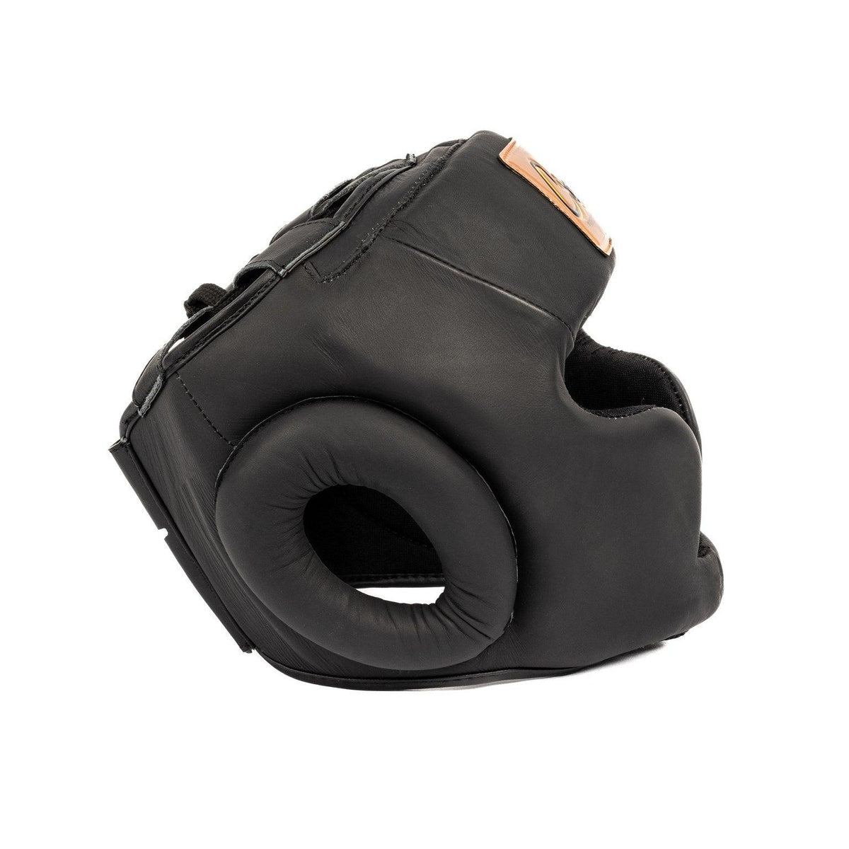 Helmet with jaw and cheek pads - leather - Crest - PFG