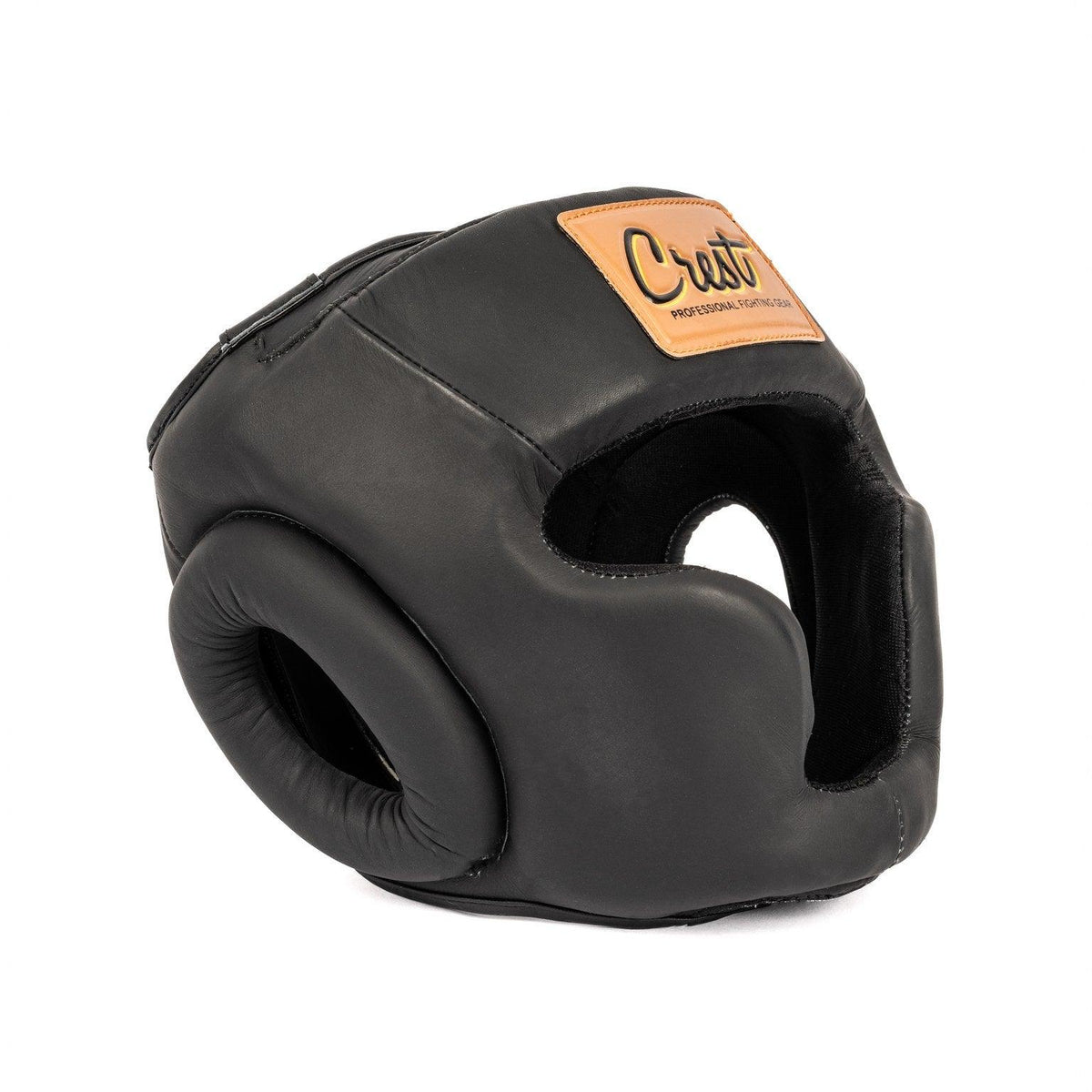 Helmet with jaw and cheek pads - leather - Crest - PFG