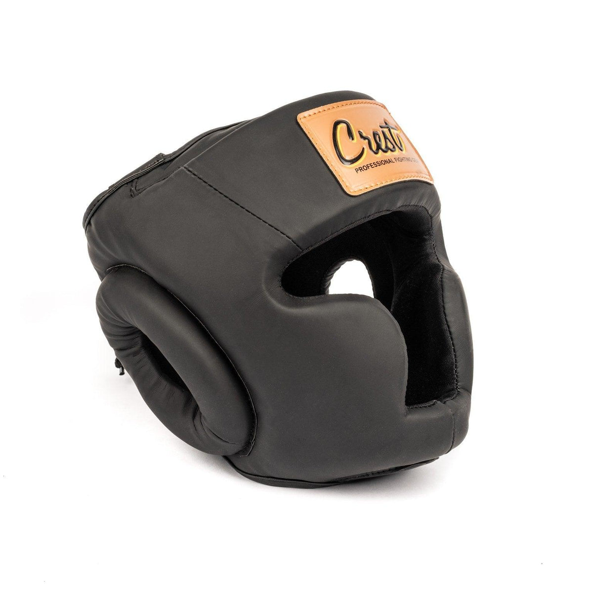 Helmet with jaw and cheek pads - PU leather - Crest - PFG