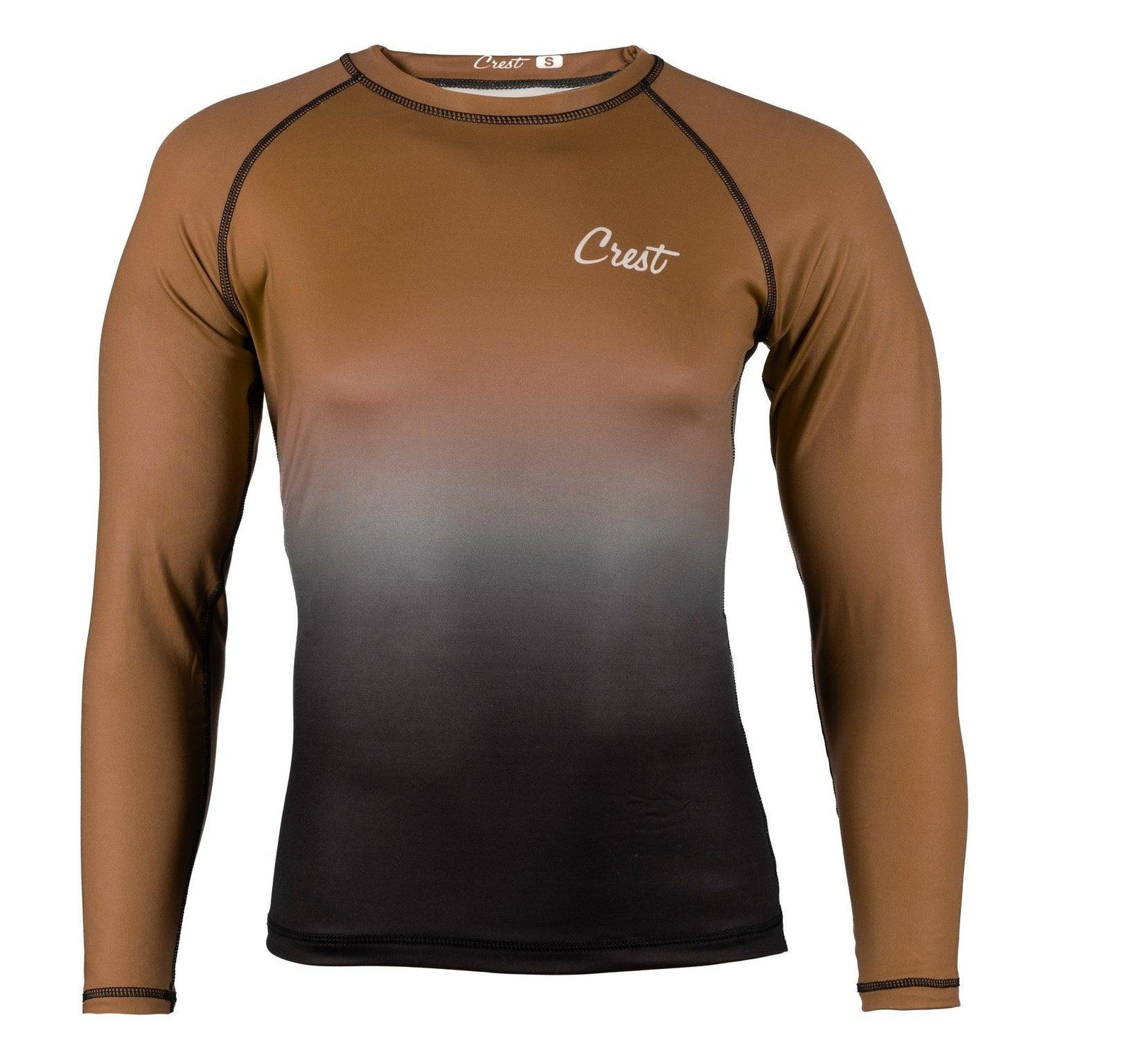 Rash Guard Brown (long) - Crest - PFG